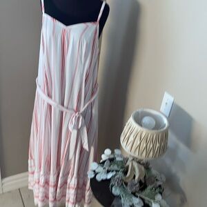 torrid red-striped, maxi dress - size Plus 1